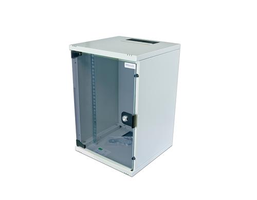WIREWIN 10 Wandschrank, 9HE 1-teilig, grau, WCAB 10 312X300X9U