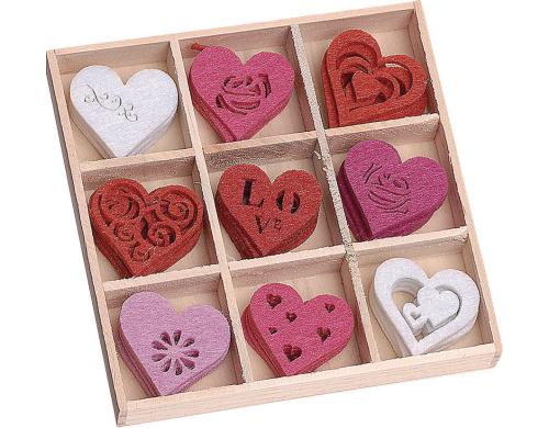 Heyda Filzornamente Herzen 45 Stück, Grösse 2.2cm