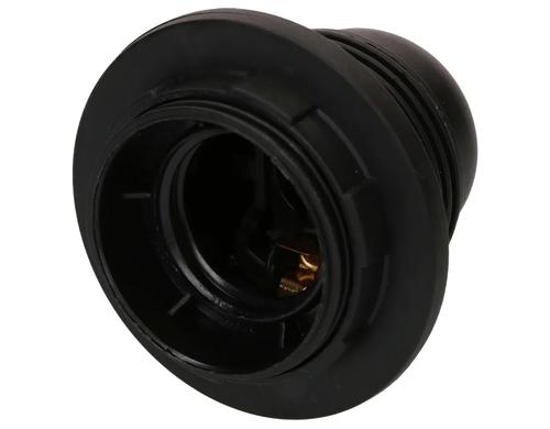 Max Hauri Lampenfassung E27 Randmantel schwarz, M10x1 , Zubehör Ring
