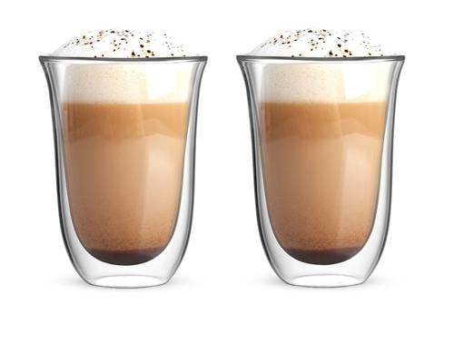 Bialetti Becher Firenze 300ml 2er Set Doppelwandig, 300ml, Borosilikatglas