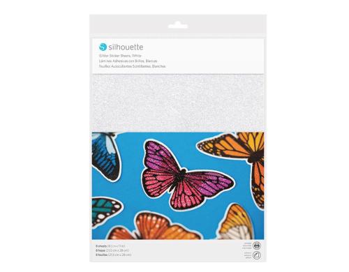 Silhouette Stickerpapier Glitter weiss