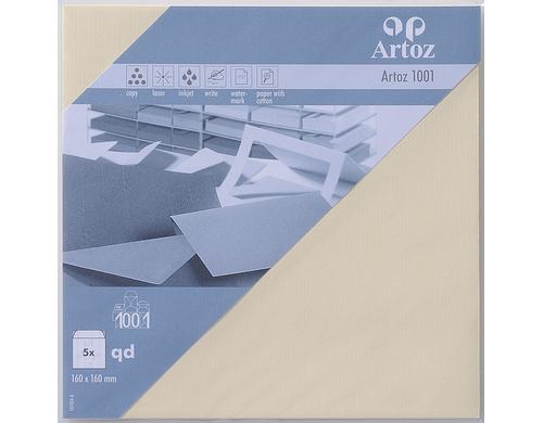 Artoz Couvert 1001 16cmx16cm 100  gm2, chamois, 5 Blatt