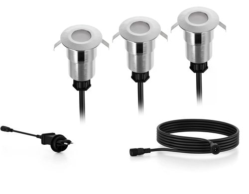 Philips  Niedervolt Spore Bodenspot CH 3er Set 3x1W, 24V, 2700 Kelvin, IP67