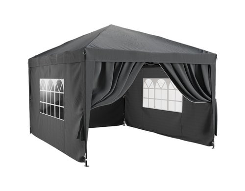 Pavillon 3 x 4 Meter abnehmbare Seitenwänden,Anthrazit