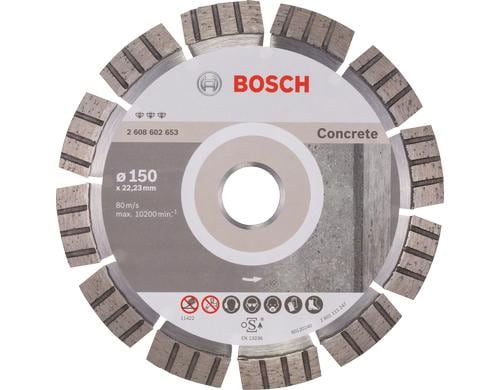 Bosch Professional Diamanttrennscheibe Best for Concrete, 150x22,23x2,4x12 mm