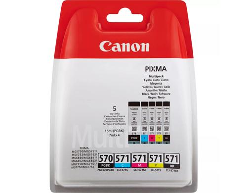 Tinte Canon PGI-570 + CLI-571 Multipack PIXMA MG5750 15/7ml  PGBK/C/M/Y/BK