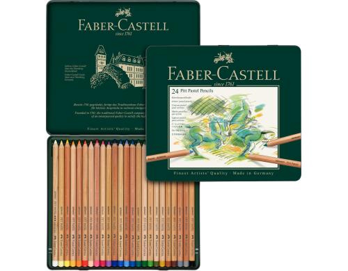 Faber-Castell Farbstift Pitt Pastell 24er Metalletui