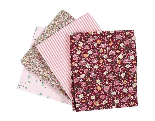 Creativ Company Stoffpaket Patchwork rose 45 x 55 cm, 10 g/qm, 4 Stück