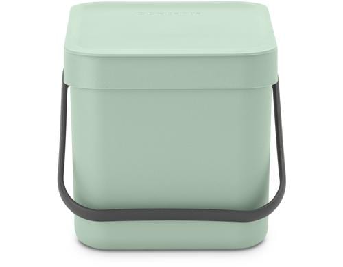 Brabantia Sort & Go Abfallbehälter Inhalt 6 Liter, Jade Green