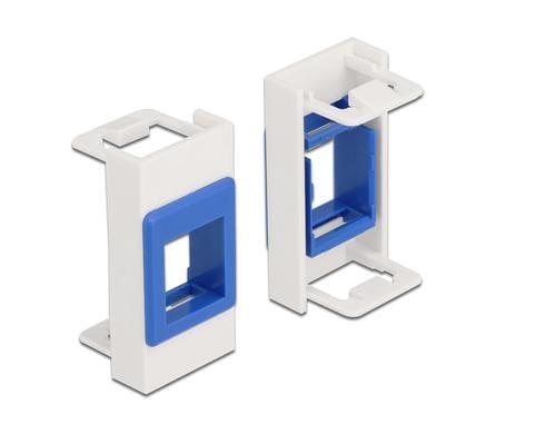 Delock Keystone Leergehäuse für Geräteinbau Halterung für 1 Port, blau, 22.5 x 45 mm