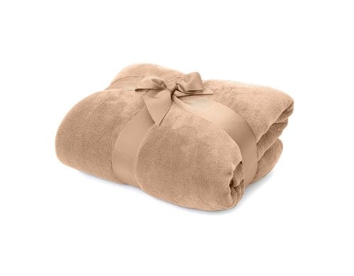 Lumaland Kuscheldecke 240x220cm Braun Coral-Fleece, Waschbar 30C
