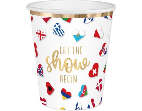 B+C Becher Flaggen 2.5dl 10 Stück