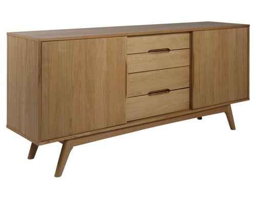 AC Design Sideboard Marte Dunkelbraun, 180x44x84 cm
