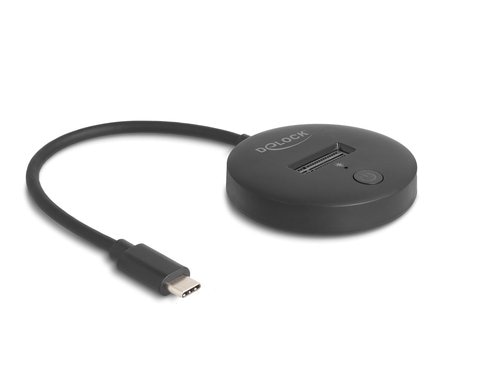 Delock M.2 Dockingstation für M.2 NVMe SATA SSD mit USB 10 Gbps, USB-C Stecker