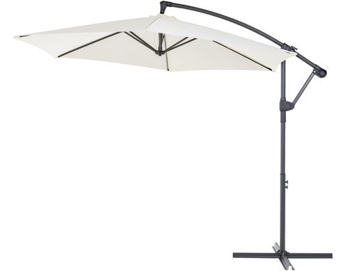 COCON Sonnenschirm Ø 300 cm, Stahl, hängend Natur, Ø 300 cm, 360 Drehung, UV50