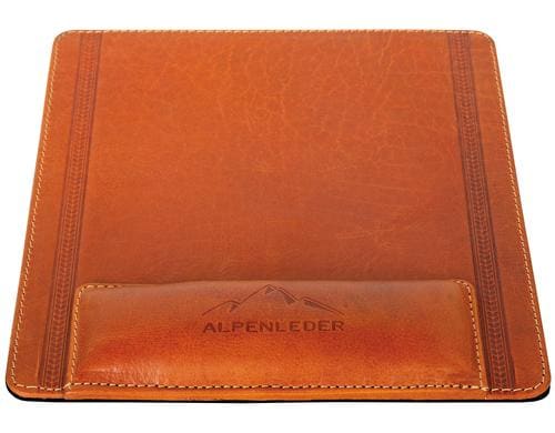 Alpenleder Mausmatte Konstanz 22x24cm, cognac