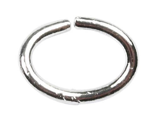 Creativ Company Biegering 1 mm versilbert Innenmass: 4 x 6 mm, 40 Stück