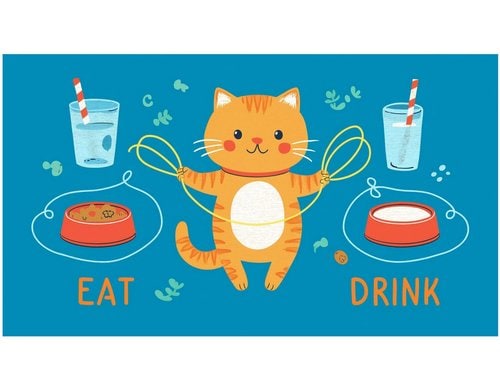 Paws & Whiskers Napfunterlage 40 x 70 cm