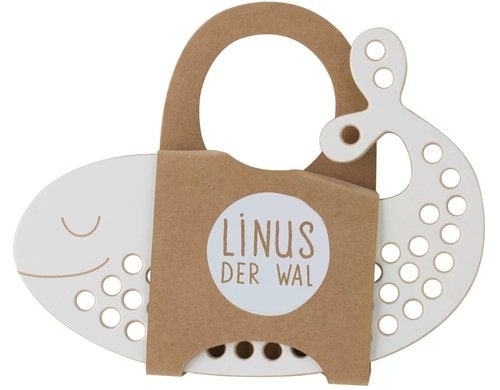 Fadenspiel Linus der Wal FSC-Holz, 16 x 19,5 x 2 cm