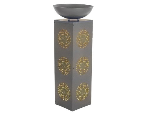EASYmaxx LED-Dekosäule Beton Beton-Optik Mandala 87cm