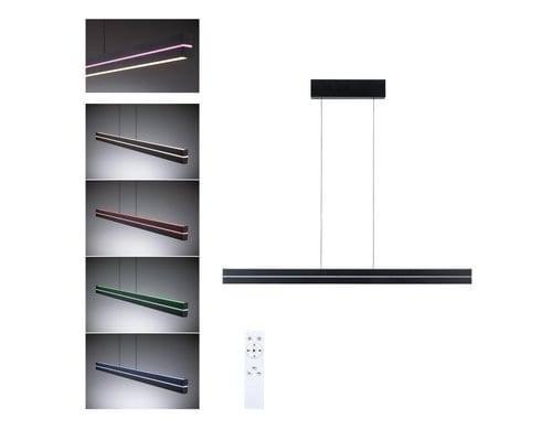LED Pendelleuchte Raiko RGBW+ dimmbar 2300 dimmbar 2300lm / 370lm 19W / 6W Schwarz
