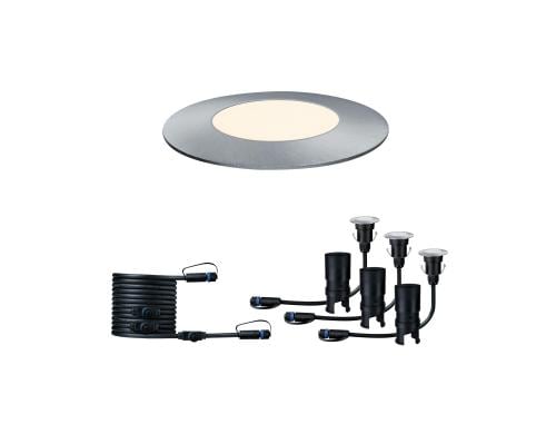 Paulmann Boden-EXT-Set 3x2.5W 95lm 3000K IP65, 95°, 24V, Silber