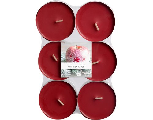 Müller Kerzen Teelichter Maxi, Winter Apple 6er Set,