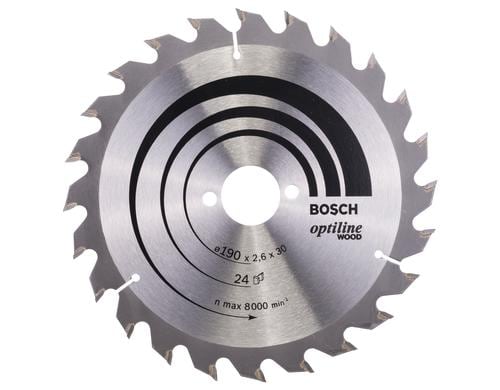 Bosch Professional Kreissägeblatt Optiline Wood, 190x30x2,6mm, 24