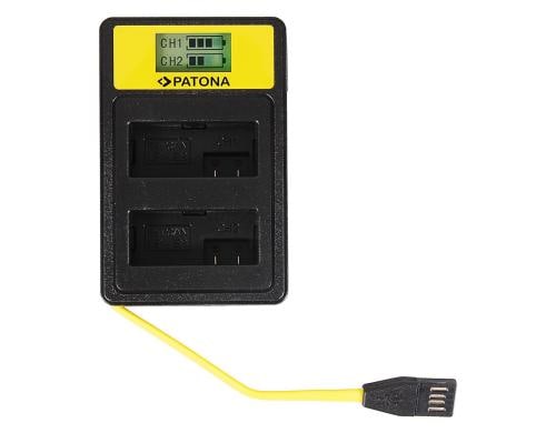 PATONA Smart Dual LCD USB Ladegerät Für Canon LP-E8