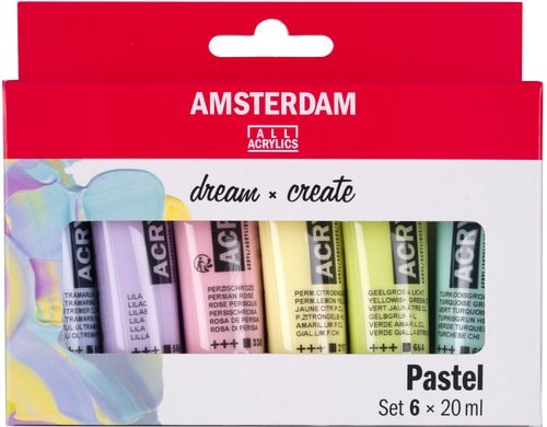 Amsterdam, Acrylfarbe Set Pastel 6 Tuben à 6 Tuben à 20ml