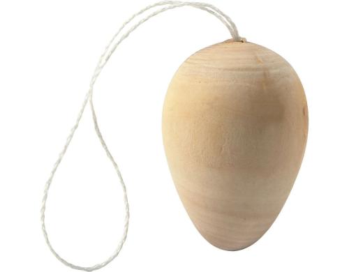 Creativ Company Holz Eier mi Aufhängeschnur 15 Stück, 40 x 30 mm