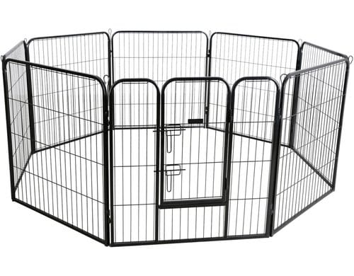 Kerbl Hunde- und Welpengehege 8 Elemente à 77x80cm, mit Türe