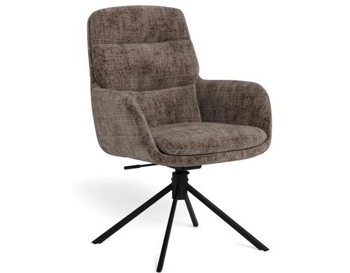 AC Design Esszimmerstuhl Edgar 2 Stück Dusty Brown/Schwarz