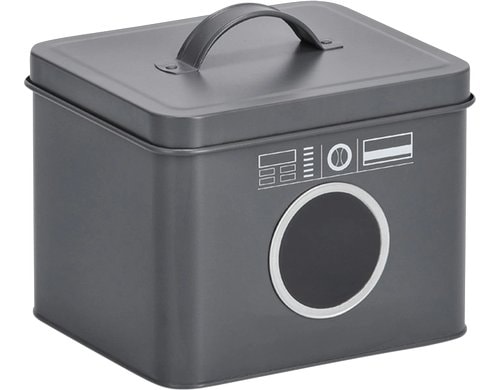 Zeller Present Waschmittelbox Klein Metall, Anthrazit