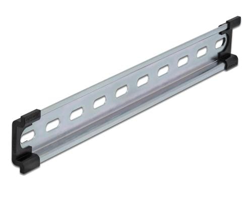 Delock Hutschiene 10, mit Schlitzlöcher 254 x 35 x 7.5mm, Stahl