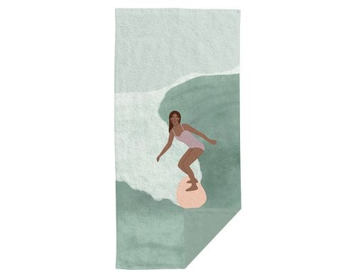 ChicMic Strandtuch - Surfing 90x180cm, 100% Bio Baumwolle, 2 Seiten