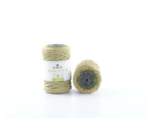 DMC Nova Vita 4 Baumwollgarn 2 mm grün melliert,250 g, 200 m, 80% CO, 20% PES