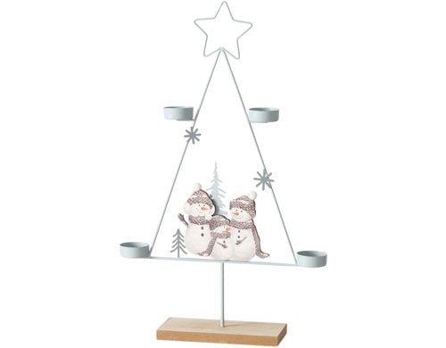 Boltze Teelichthalter Frosty MDF, 31x8x49.5cm