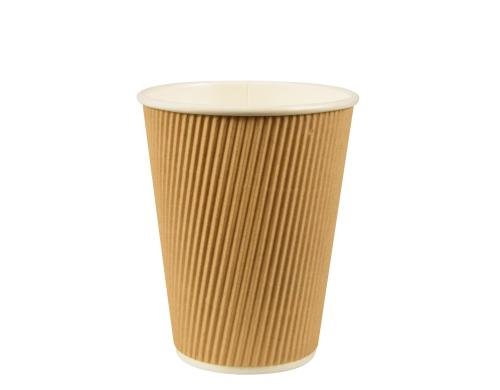 Papstar Papp-Trinkbecher 0.3 Liter Ripple Inhalt 25 Stück 9 cm, 11 cm