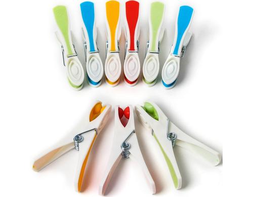 FTM Wäscheklammern blau, gelb, grün & rot/ 24 Pcs