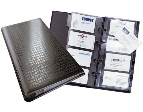 Durable Visitenkartenbuch Visifix Centium 25 Hüllen für 200 Visitenkarten, Register