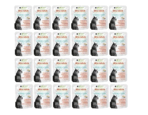Almo Nature Hydration Help HFC 24x50g KIT Hühnerbrühe