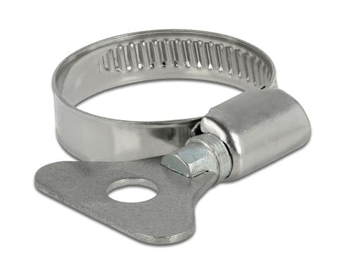 Delock Schlauchschellen 22-32mm, 10 Stück mit Flügelmutter, Metall