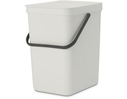 Brabantia Sort & Go Recyclingbehälter Inhalt 25 Liter, Light Grey