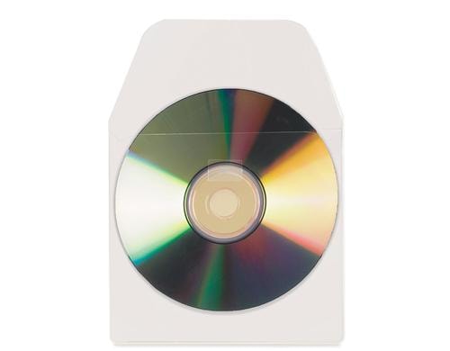 3L CD/DVD Schutzhüllen selbstklebend, mit Klappe, 10 Stk