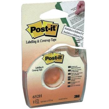 3M Post-it Abdeck- und Beschriftungsband 1 Rolle im Handspender 8.4mm x 17.7 m