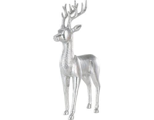 Eglo Aufsteller Hirsch Ransiki 56 cm Polyresin, L 345, B 145, H 560, Silber