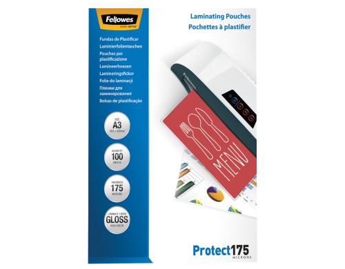 Fellowes Laminierfolien A3, 175 Mikron 100 Stück, 303x426mm