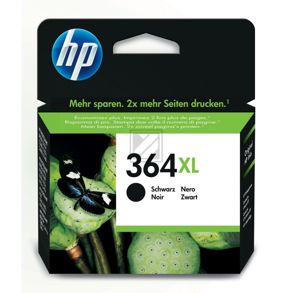 HP Tinte Nr. 364XL - Black (CN684EE) 18ml, Seitenkapazität ~ 550 Seiten