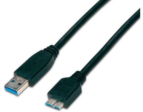 Wirewin USB3.0 Kabel, 5m, A-Micro-B für USB3.0 Geräte, bis 5Gbps, schwarz